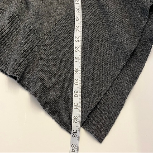 Stylus Sweater Womens Gray Long Sleeve Asymmetrical Turtleneck Cotton Blend M - Picture 5 of 13